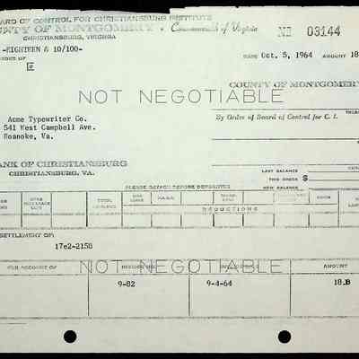 Board of Control C.I. Bills & Payroll (Folder 1 of 2)