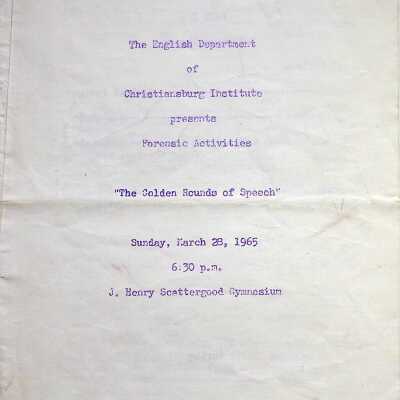 Forensic Activities "The Golden Rounds of Speech", 1965