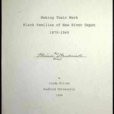 Folder 20: New River Depot and Alexander Family