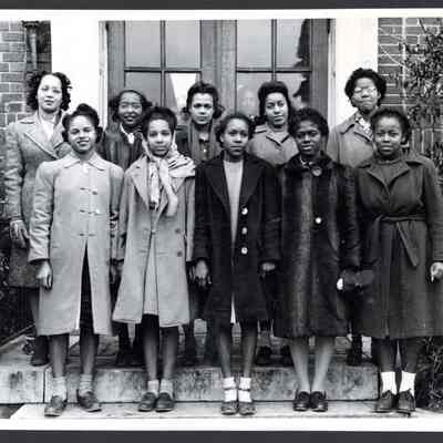 Photograph, Women in Front of Double Doors, 1940