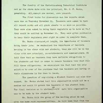 Faculty Meeting Minutes, 1948-1952