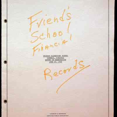Friends Elementary Fund Ledger, 1962-1963