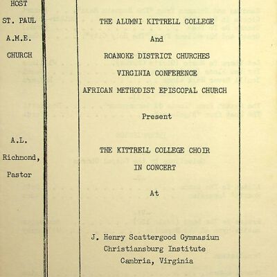The Kittrell College Choir in Concert 1959