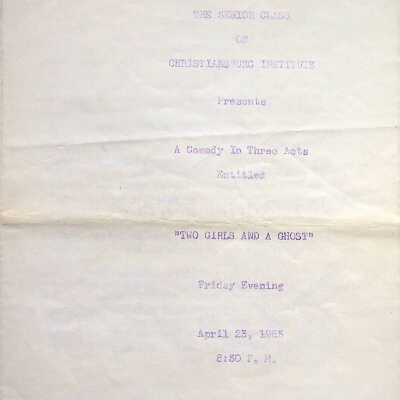 Senior Play "Two Girls and a Ghost" 1965