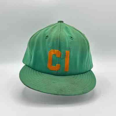 (2) Christiansburg Institute Green Baseball Caps