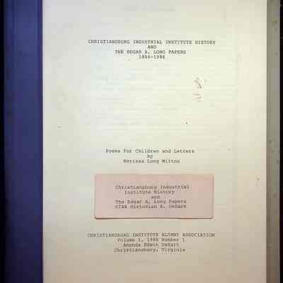 “Poems for Children,” by Nerissa Long Milton; 1986 (Compiled by Amanda DeHart)