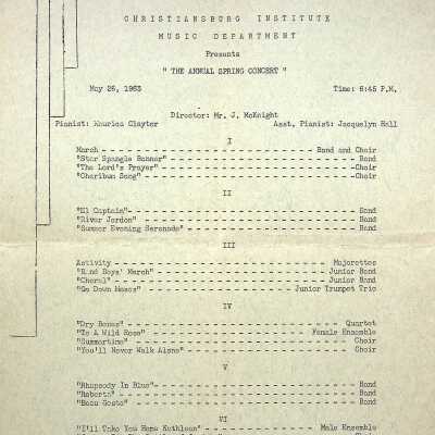 The Annual Spring Concert 1963