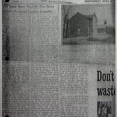 "Old Stone..." Montgomery News Messenger, March, 1959 (Photocopy)