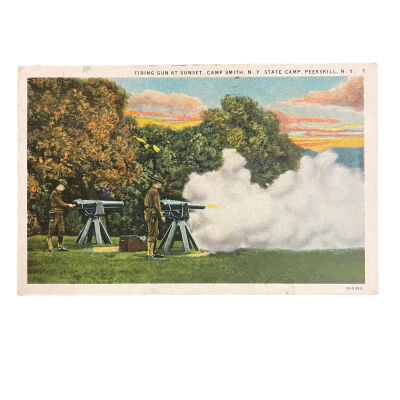 Firing Gun At Sunset