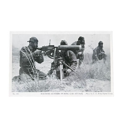 Machine Gunners During Gas Attack