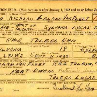 Draft Card, front