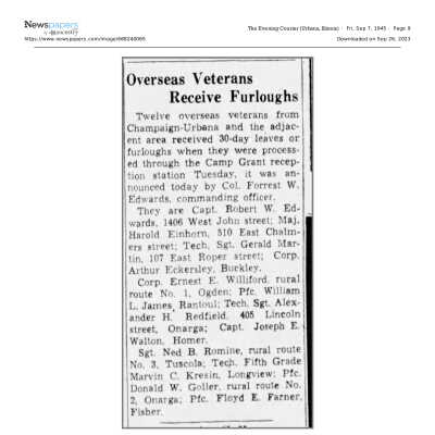 Redfield-September 7, 1945: The Evening Courier