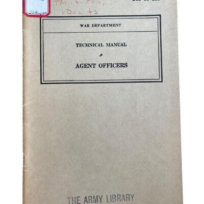 TM 10-325 Agent Officers