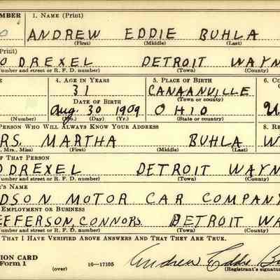 Draft card front