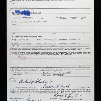 Pennsylvania Veterans Compensation Form Back