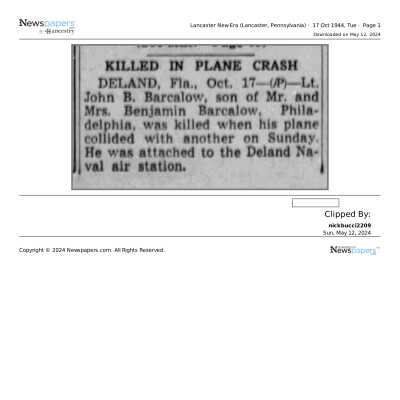 Lancaster New Era, October 17, 1944