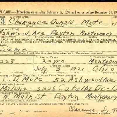 Draft Card Front