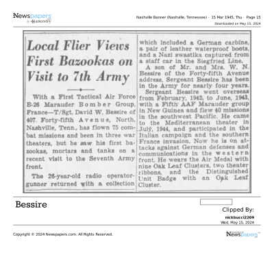 Nashville Banner, March 15, 1945