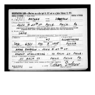 WWII Draft Registration Card