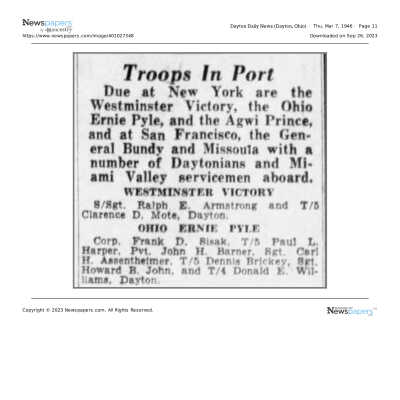 May 7, 1946: Dayton Daily News