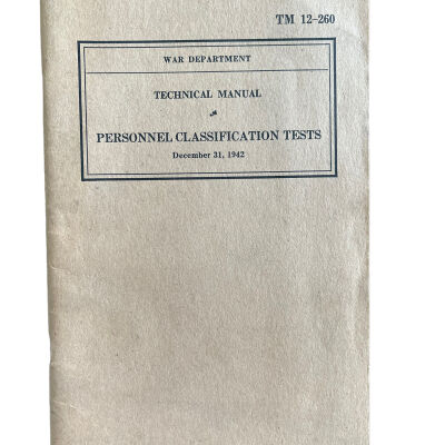 TM 12-260 Personnel Classification Tests