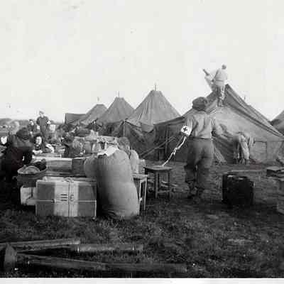 95th Evac Hospital probably set up in France. Courtesy of Lt. Othelia Rosten. No association other than unit.