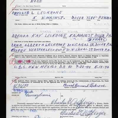 PA Veterans Compensation From, back