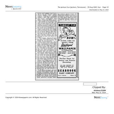 The Jackson Son, August 29, 1943