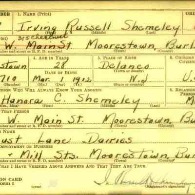 Draft Card front
