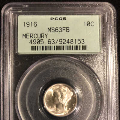 U.S. 1916 Mercury Dime