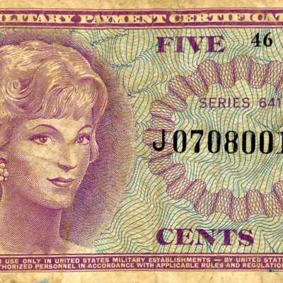 U.S. 5 Cent Military Payment Certificate