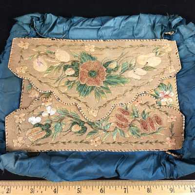 Moose Hair Embroidered Bark & Satin Box