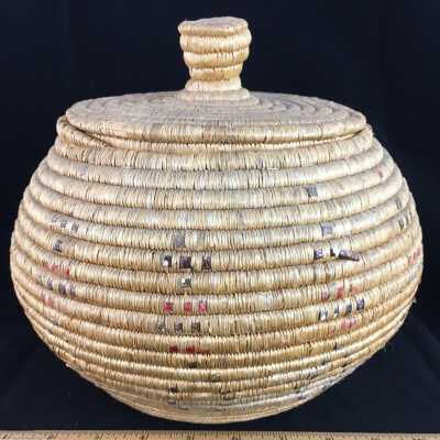 Kuskokwim Eskimo Lidded Basket