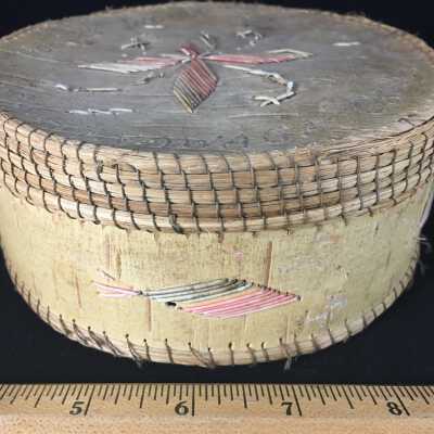 Mohawk Birch Bark and Sweetgrass Quill Box