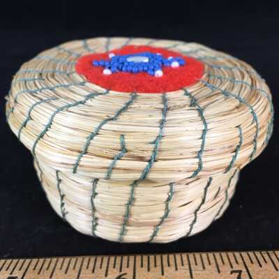 Small Cree Sweetgrass Basket