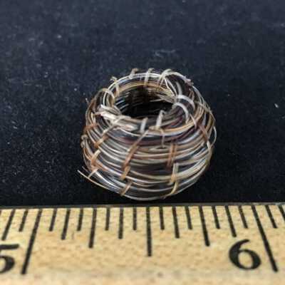 Tiny Round Tohono O'Odham Horsehair Basket