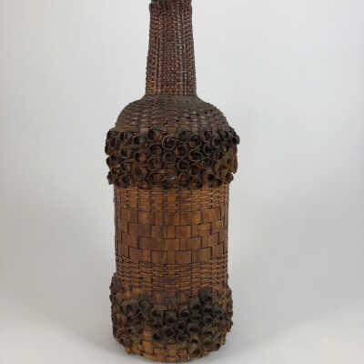 Ash Splint Basketry Covered Bottle