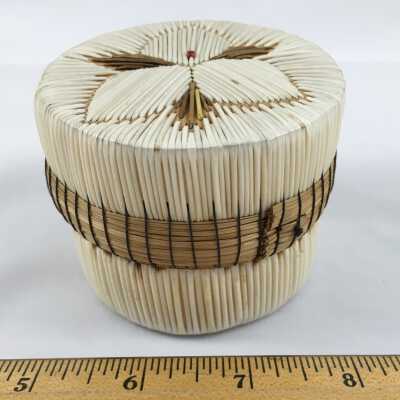 Ojibwe Quill Birch Bark Box