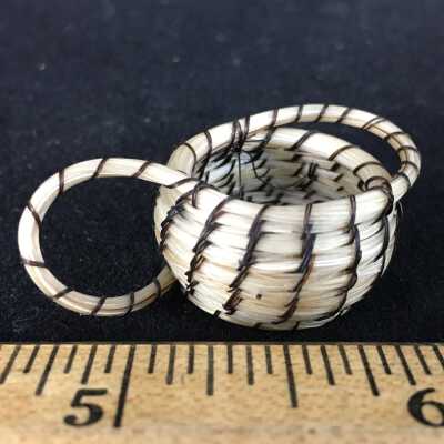 Tohono O'Odham Miniature Horsehair Basket