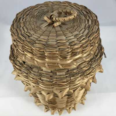 Small Ash Splint & Sweetgrass Basket