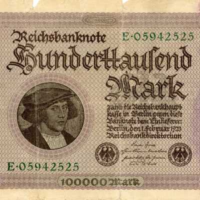 Germany 100,000 Mark Note