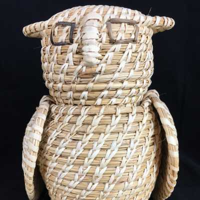Tohono O'Odham Owl Effigy Basket