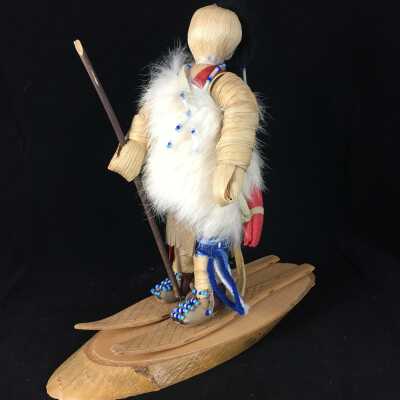 Iroquois Corn Husk Doll - Snowshoeing