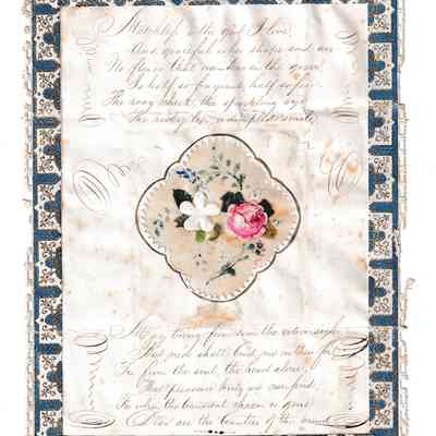 Card with lace and flowers