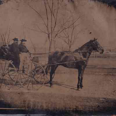 Tintype of Horse and Buggy