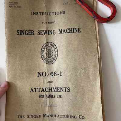 Singer Sewing Machine Instruction Brochure