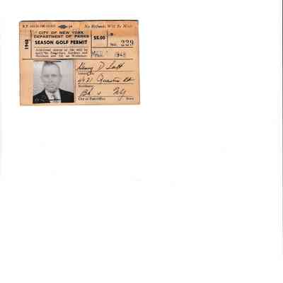 Seasonal Gold Permit of Henry D. Lott, 1948