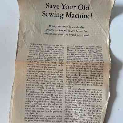 Sewing Machine Brochure