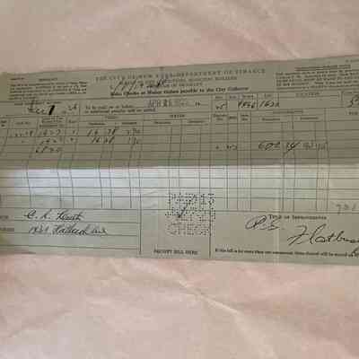 Water Tax Receipt