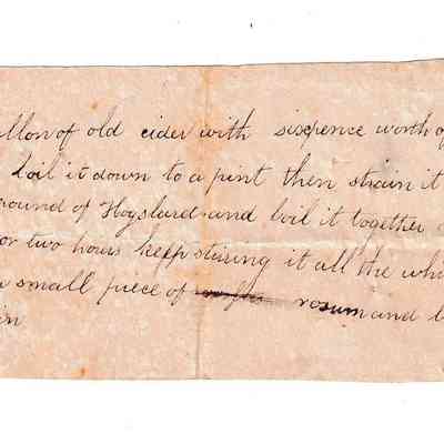 Handwritten recipe